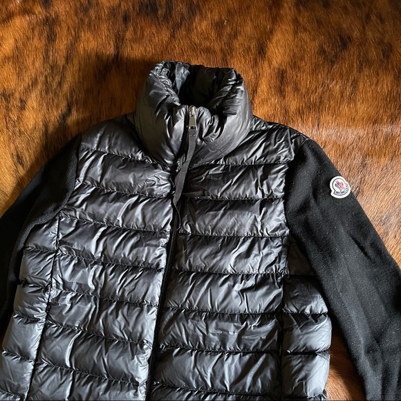 Moncler Long Down Knit Combo Jacket - Picture 8 of 16